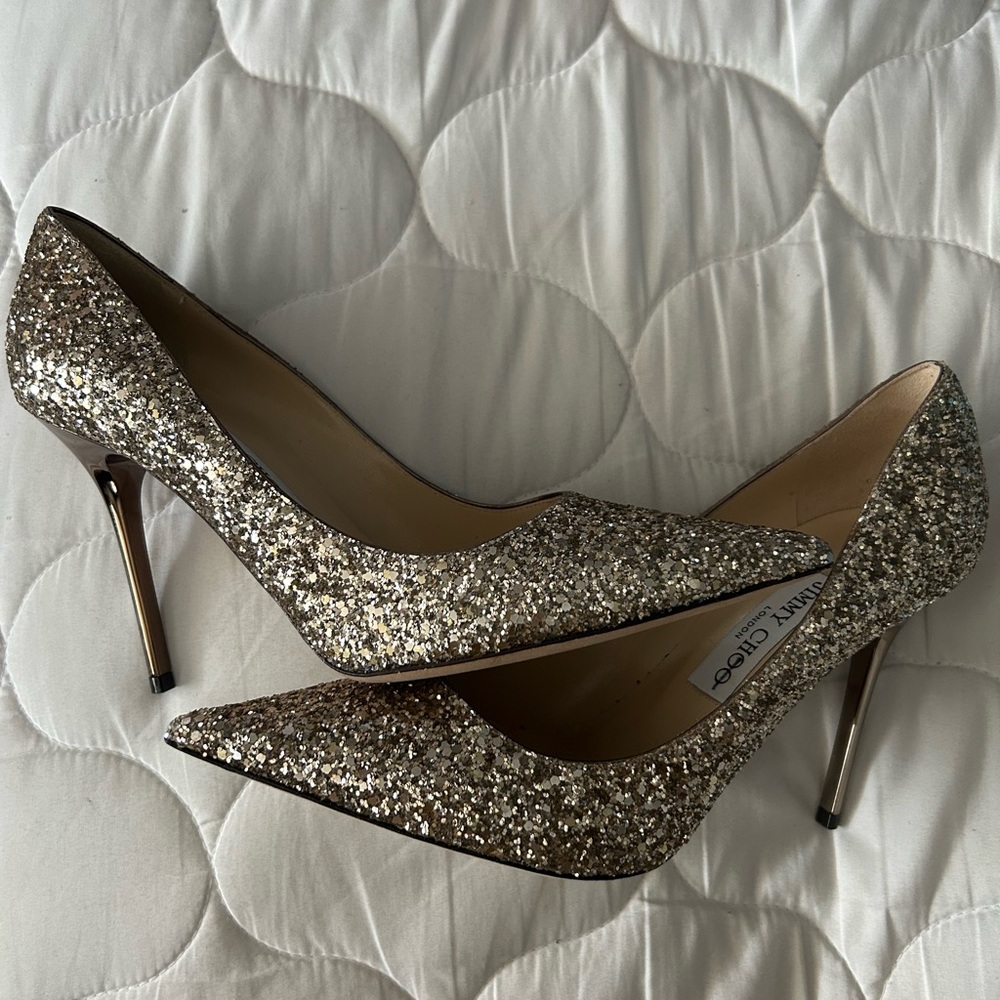 Jimmy Choo Glitter Pumps